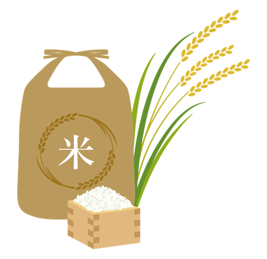 稲とお米のご飯イラスト米袋 