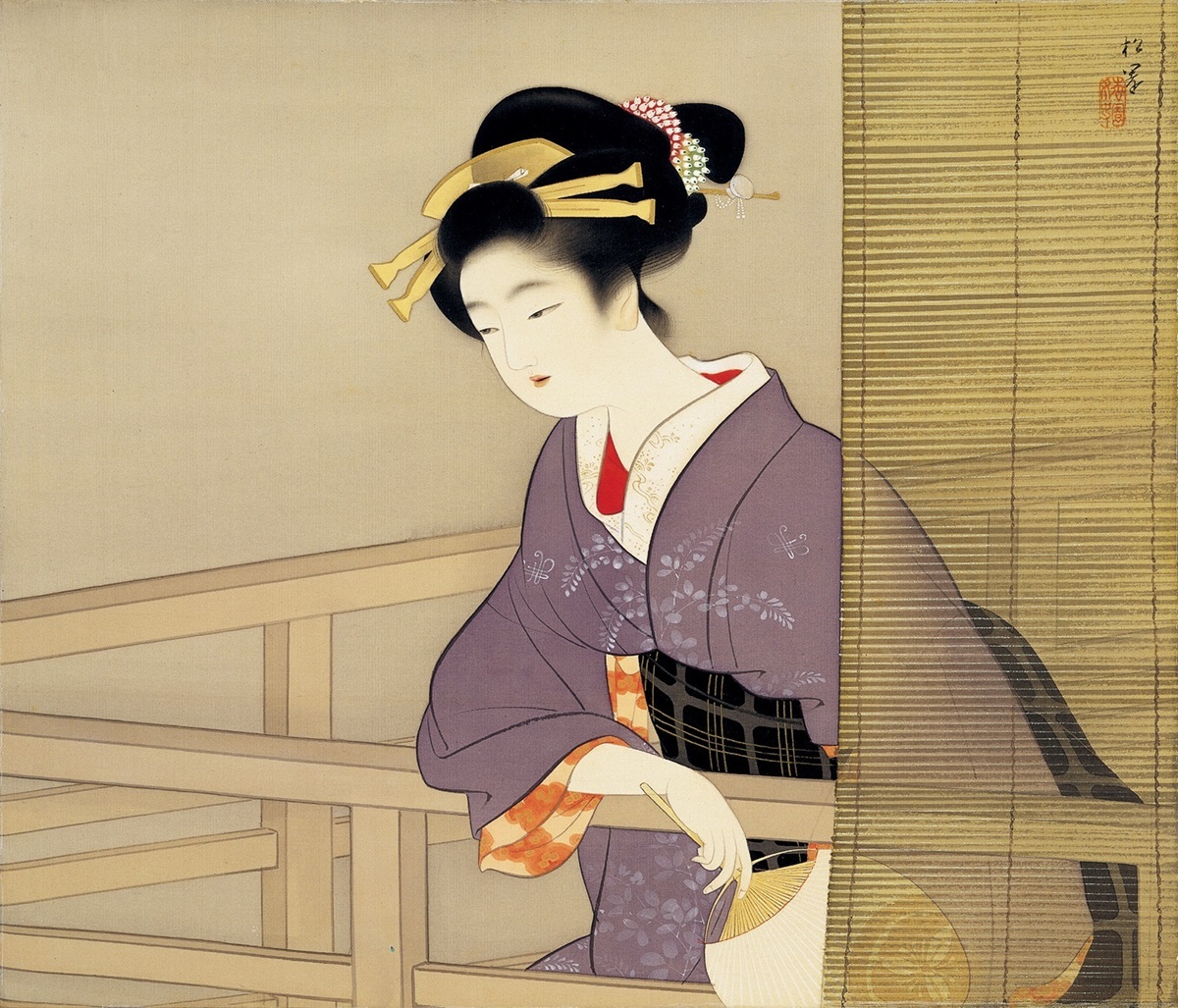 上村松園《京美人之図》昭和7-10年頃　株式会社ヤマタネ蔵　前期展示予定