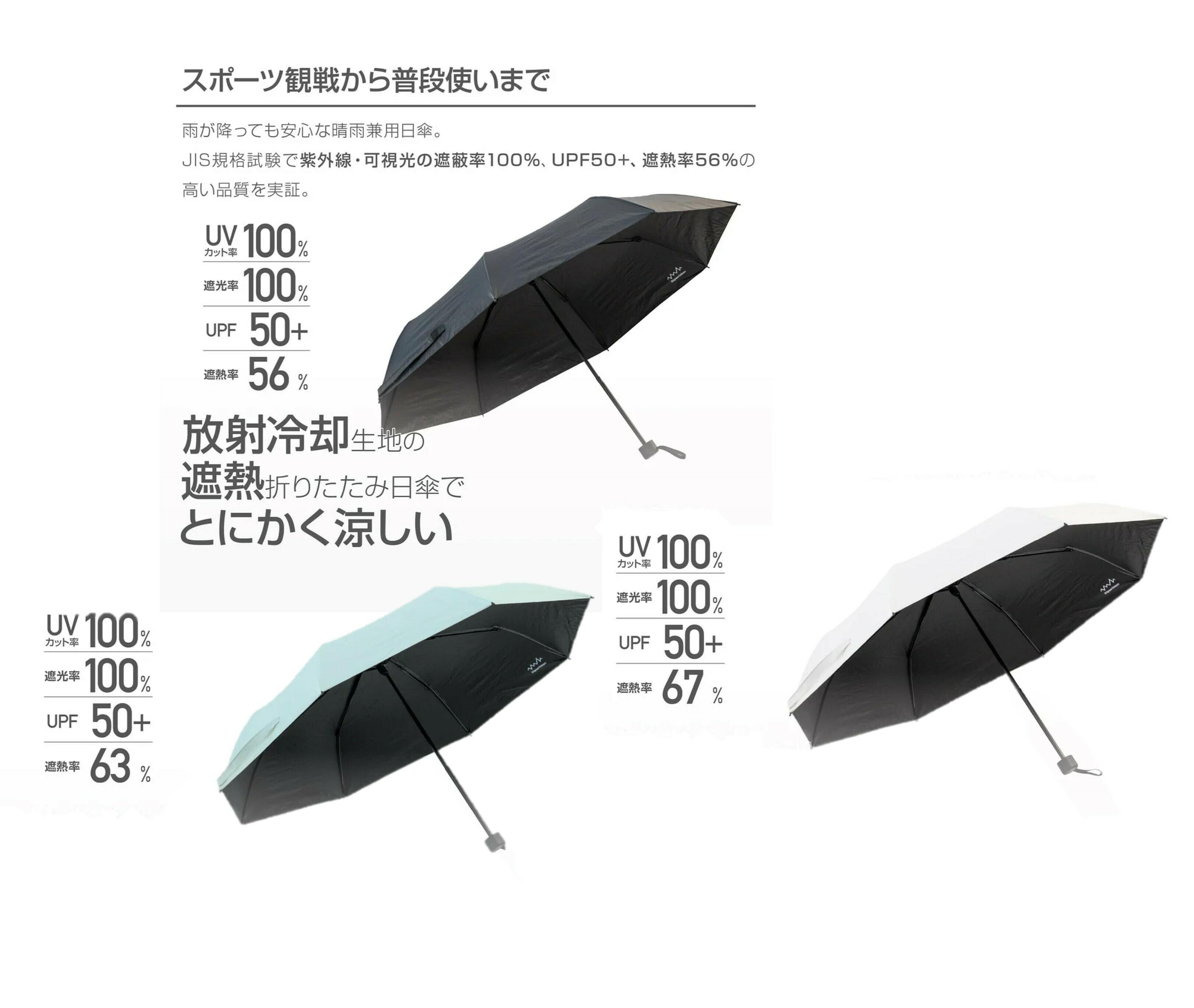 6月21日締め切り】アルペンアウトドアーズ 日傘（折りたたみ55㎝・長傘
