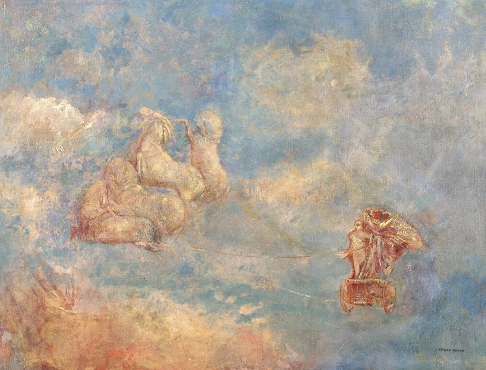 オディロン・ルドン《アポロンの馬車》1907年 油彩・キャンヴァス 個人蔵