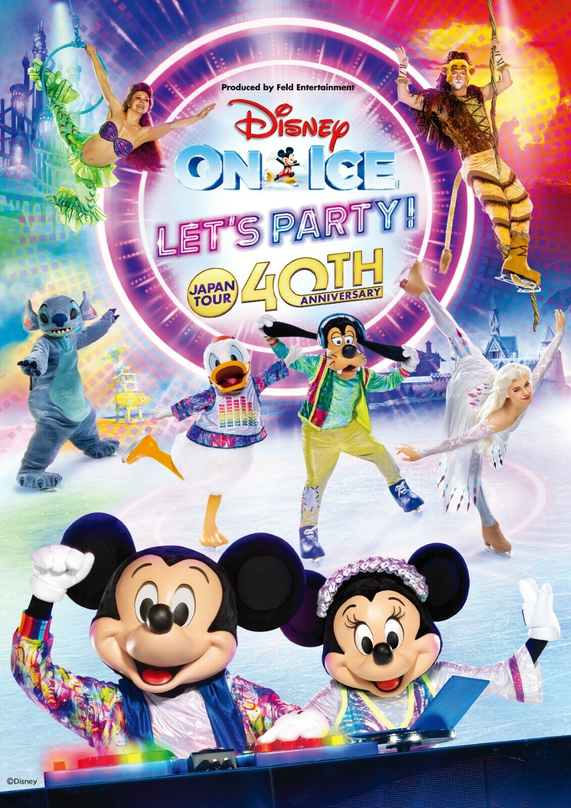 未使用 ユリカ1000 ディズニー オン アイス まとめ 7枚 名古屋市交通局 日本公演40周年記念 ディズニー・オン・アイス “Let's Party!” 名古屋